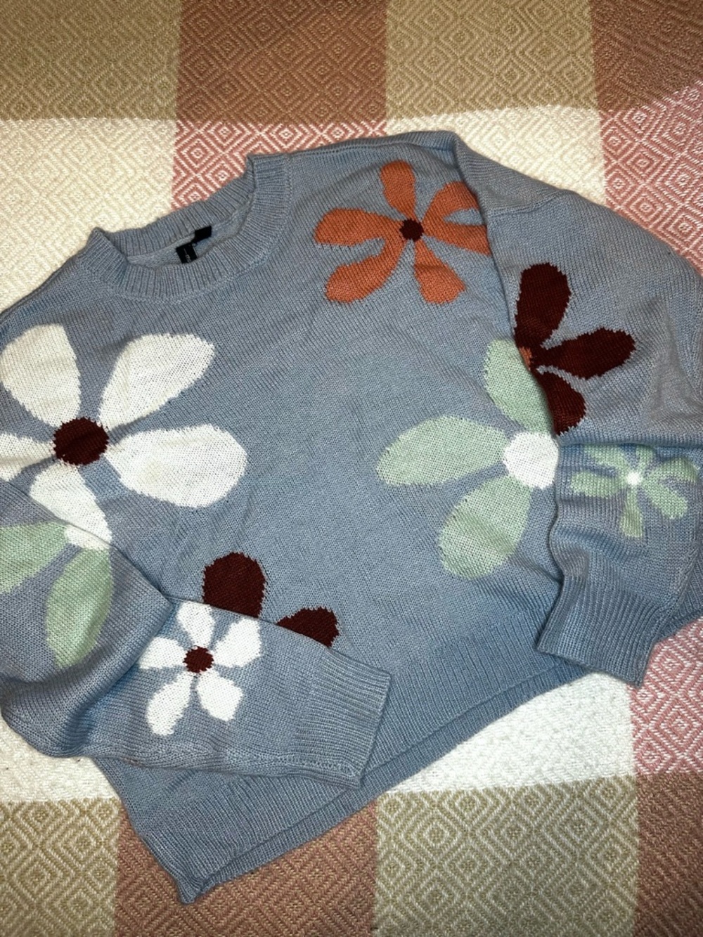 moon & madison Blue Floral Sweater